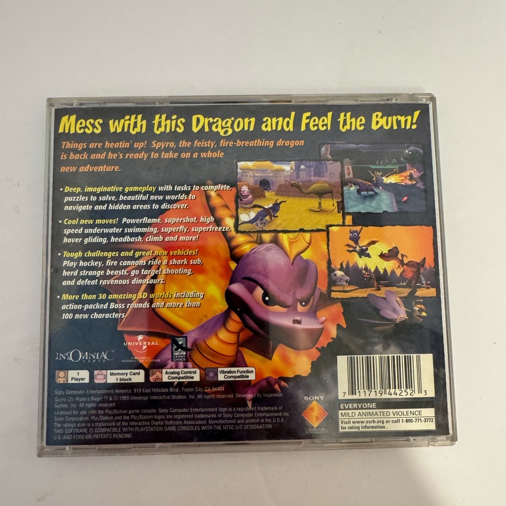 Spyro 2 Ripto’s Rage Playstation 1999 With Booklet - Picture 2 of 8